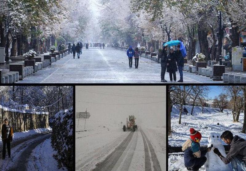 برف و باران در آسمان ایران/ جزئیات تعطیلی مدارس و وضعیت جاده‌ها