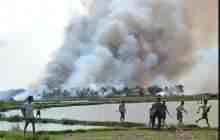 ۴۰۰ خانه مسلمانان در غرب میانمار به آتش کشیده شد