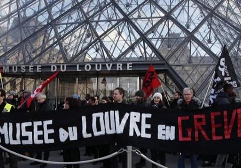 ادامه اعتراضات و اعتصابات در فرانسه/ موزه «لوور» نیز به تعطیلی کشیده شد