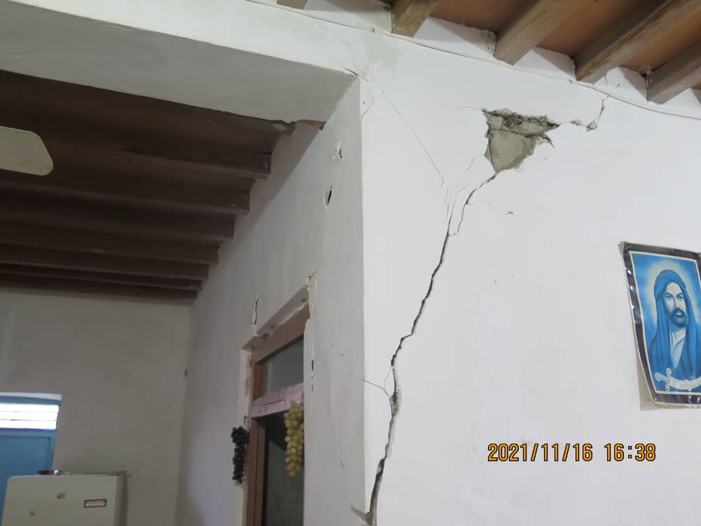 تصاویرخسارت زلزله به منازل مردم روستای کووه سیاهو