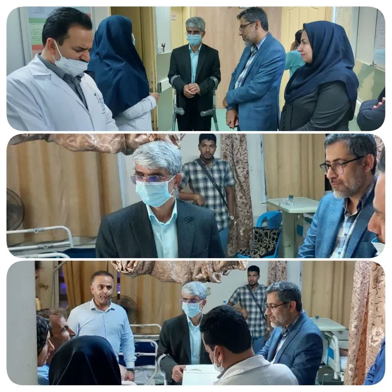 بازدید سرزده و شبانه رییس دانشگاه علوم پزشکی هرمزگان از بیمارستان شهیدمحمدی